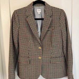 J. Crew Schoolboy Houndstooth Wool Blazer Size 8